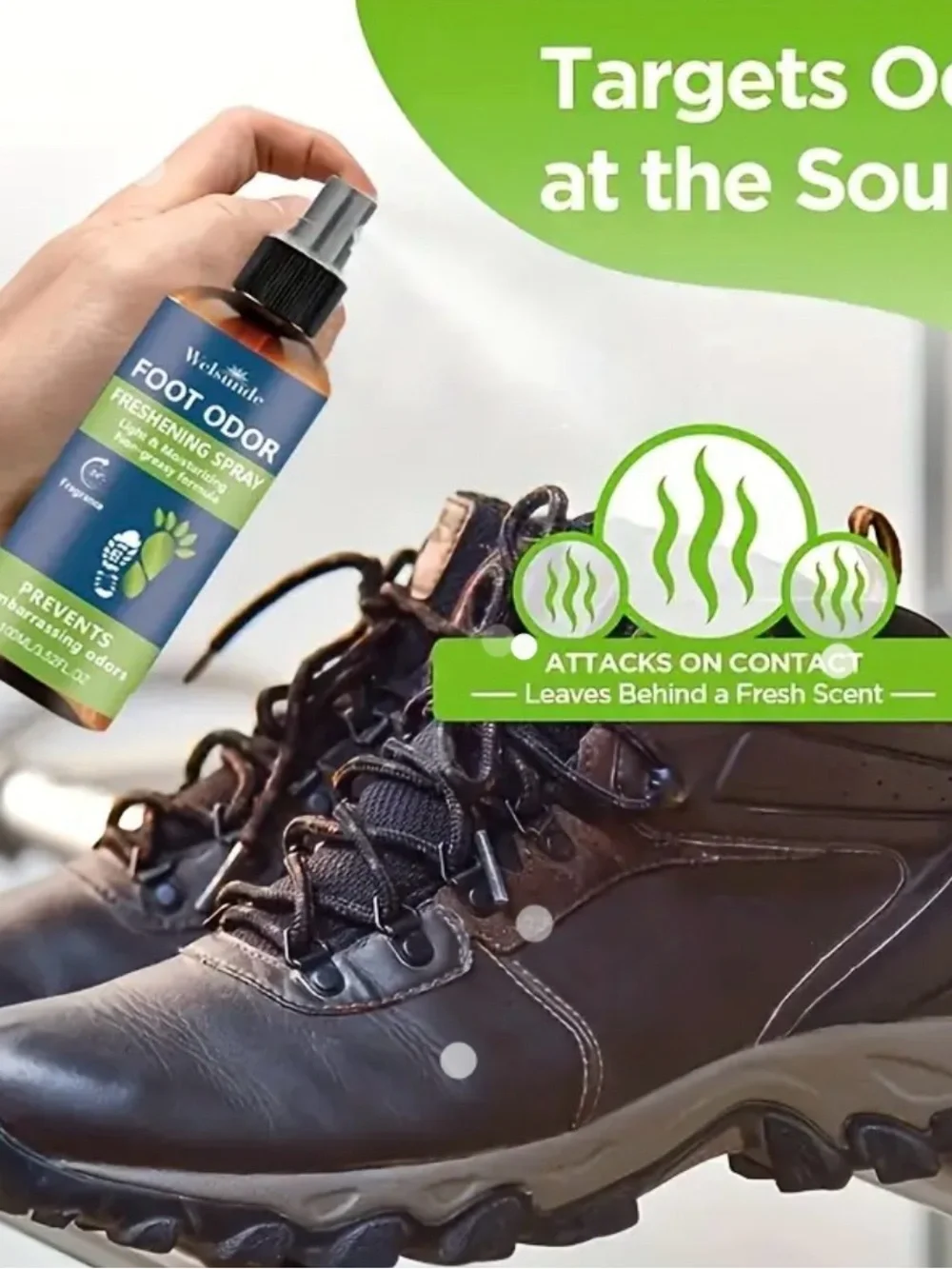 Foot Odor Freshening Spray - Green